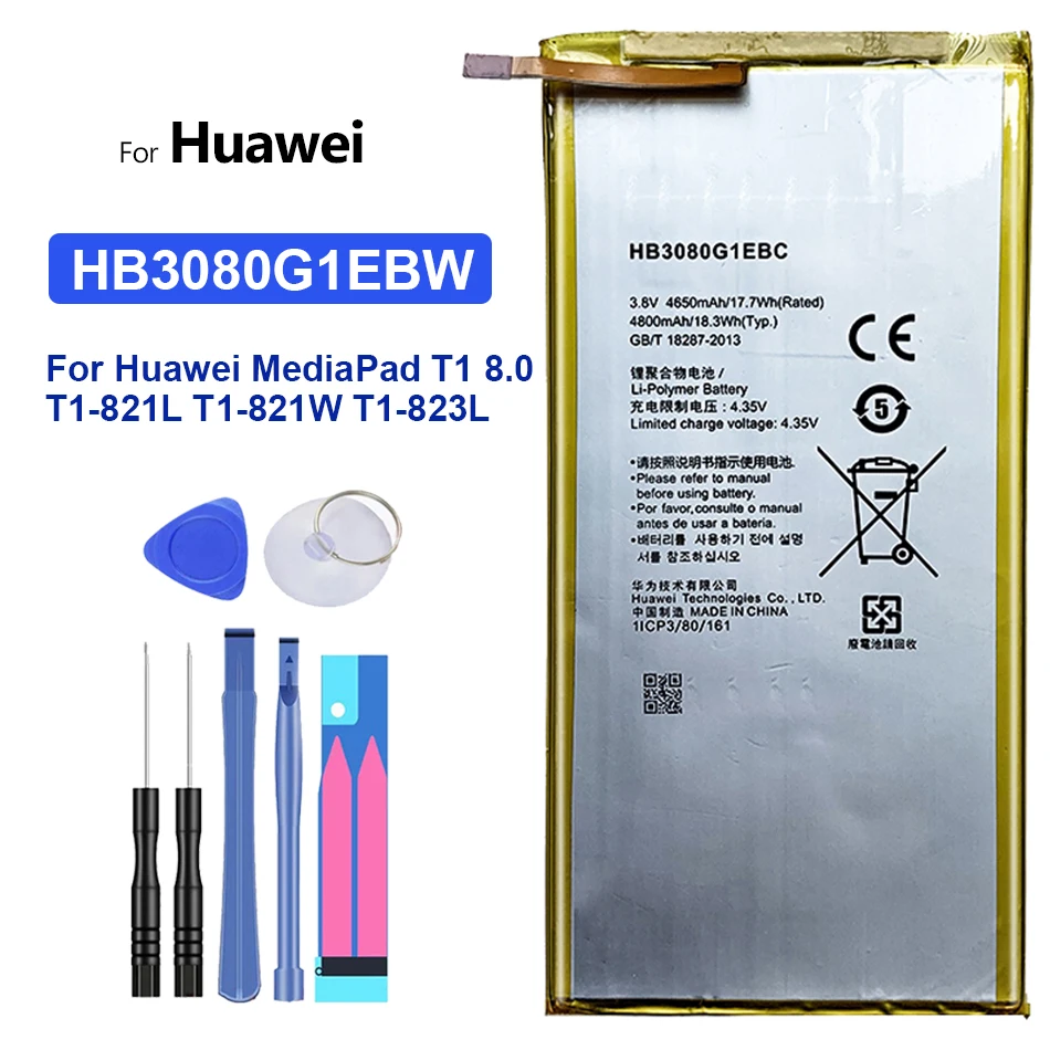 

Battery For Huawei MediaPad M2 M1 8.0" T3 10&9.6 LTE AGS-L09 AGS-W09 AGS-L03/M2-801L M2-801W M2-802L S8 701u/for Honor S8-701W