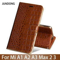 flip phone case for xiaomi mi a1 a2 lite a3 lite for max 2 3 mix 2s 3 poco f1 y3 case crocodile texture leather buckle cover