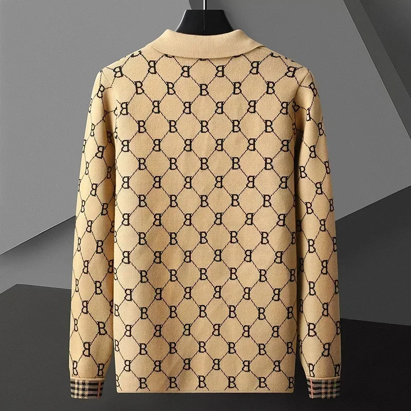 Высококачественный весенне-осенний мужской модный дизайнерский свитер с
