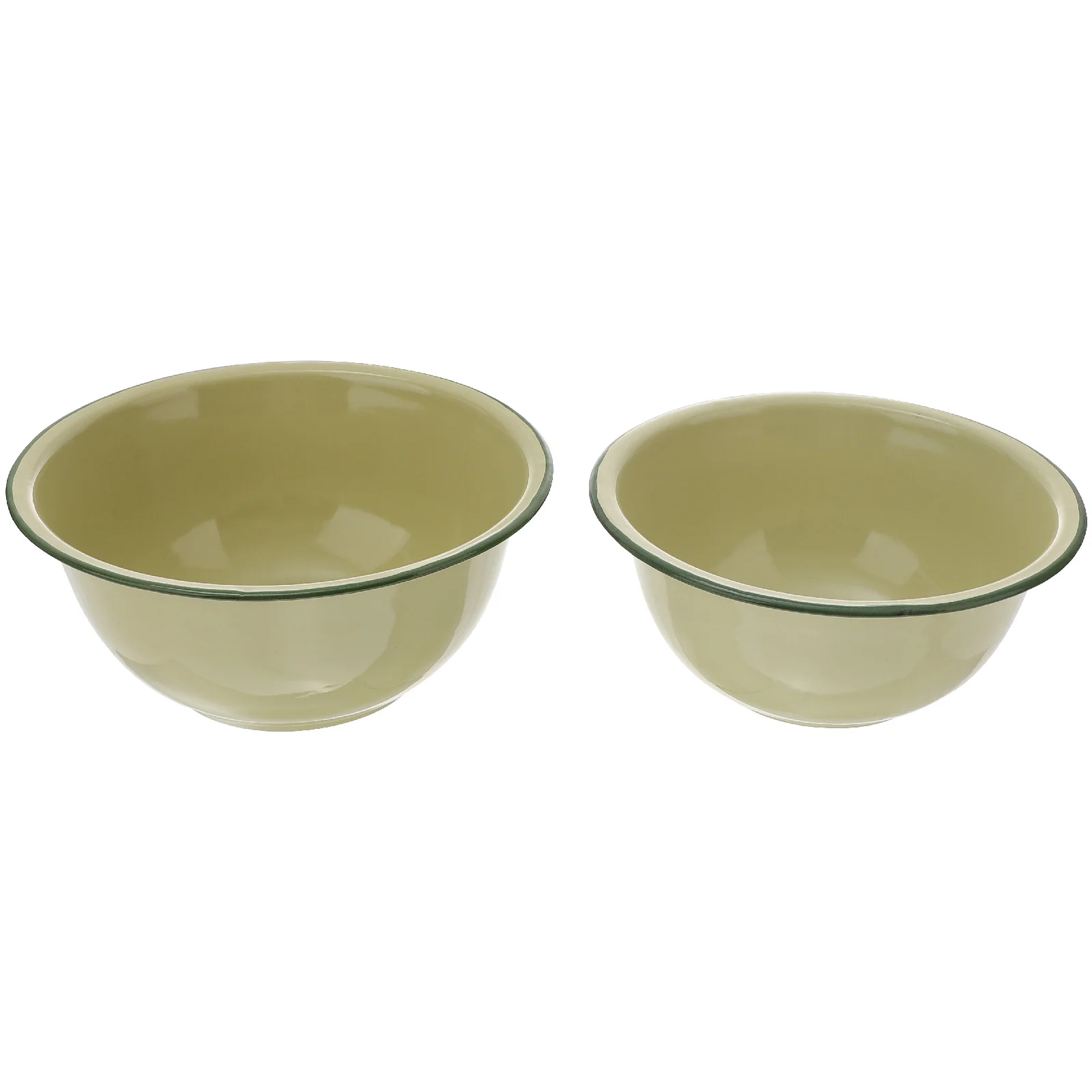 

2Pcs Vintage Style Food Bowl Food Containers Vegetable Fruit Container for Home (Green)
