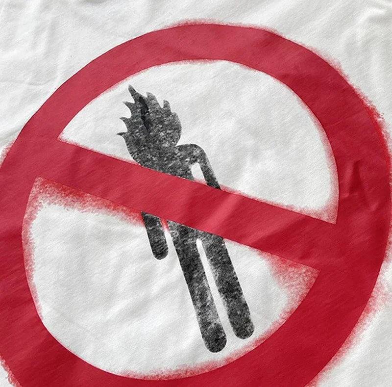 Универсальные топы Cactus Jack футболка с красной круговой этикеткой на спине