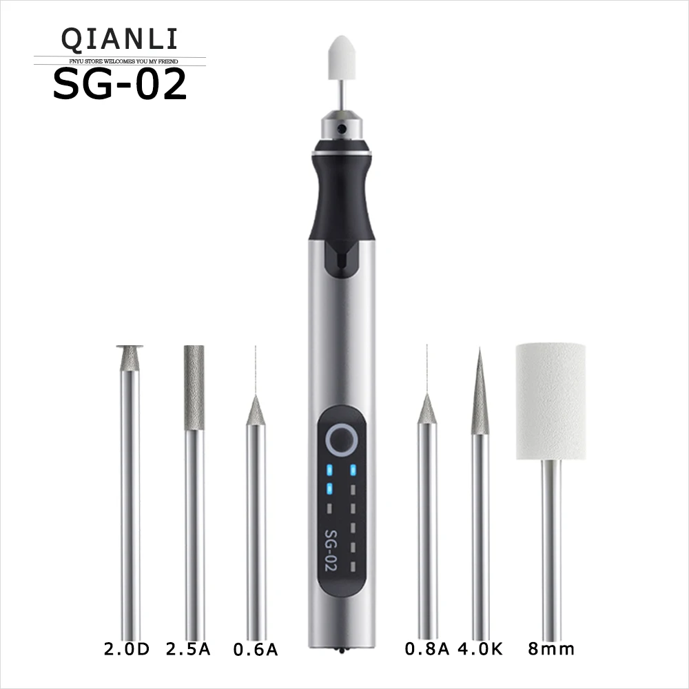 

Qianli SG-02 Smart Electric Polishing Pen Wireless Grinding Drilling Carving Disassembly Face Lattice for Cell-phone Repair Tool