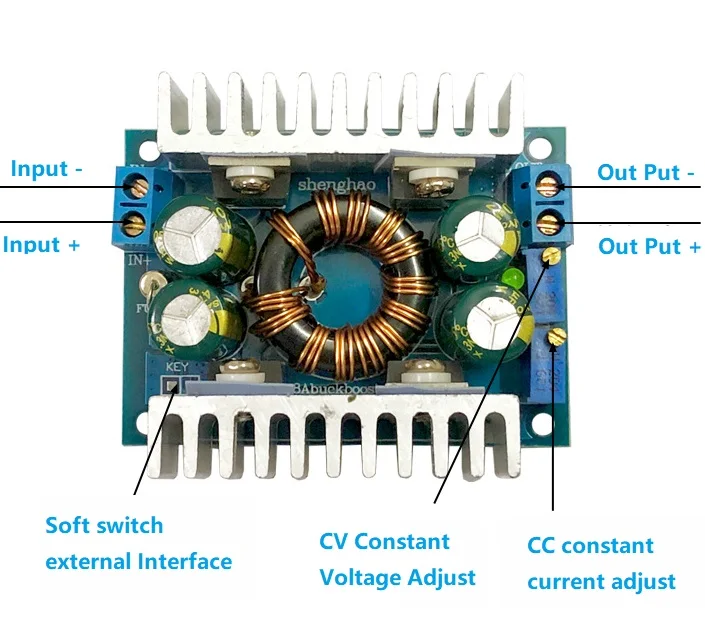

DC5-30V to 1.25-30V 10A Automatic Step UP/Down Converter Boost/Buck Voltage Regulator Module Current Power Supply