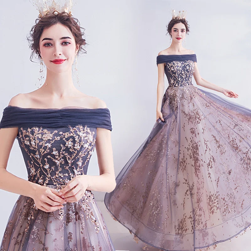 

evening dress Simple and Elegant Formal Dress Evening Dress Host 2023 New Purple Dinner Dress High-end Performance Dress