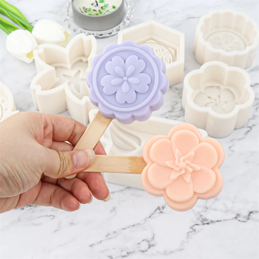 

Silicone Ice Cream Mold Snowflake Popsicle Mould DIY Totem Face Tool For Wedding Fruit Dessert Exclusive Summer Products