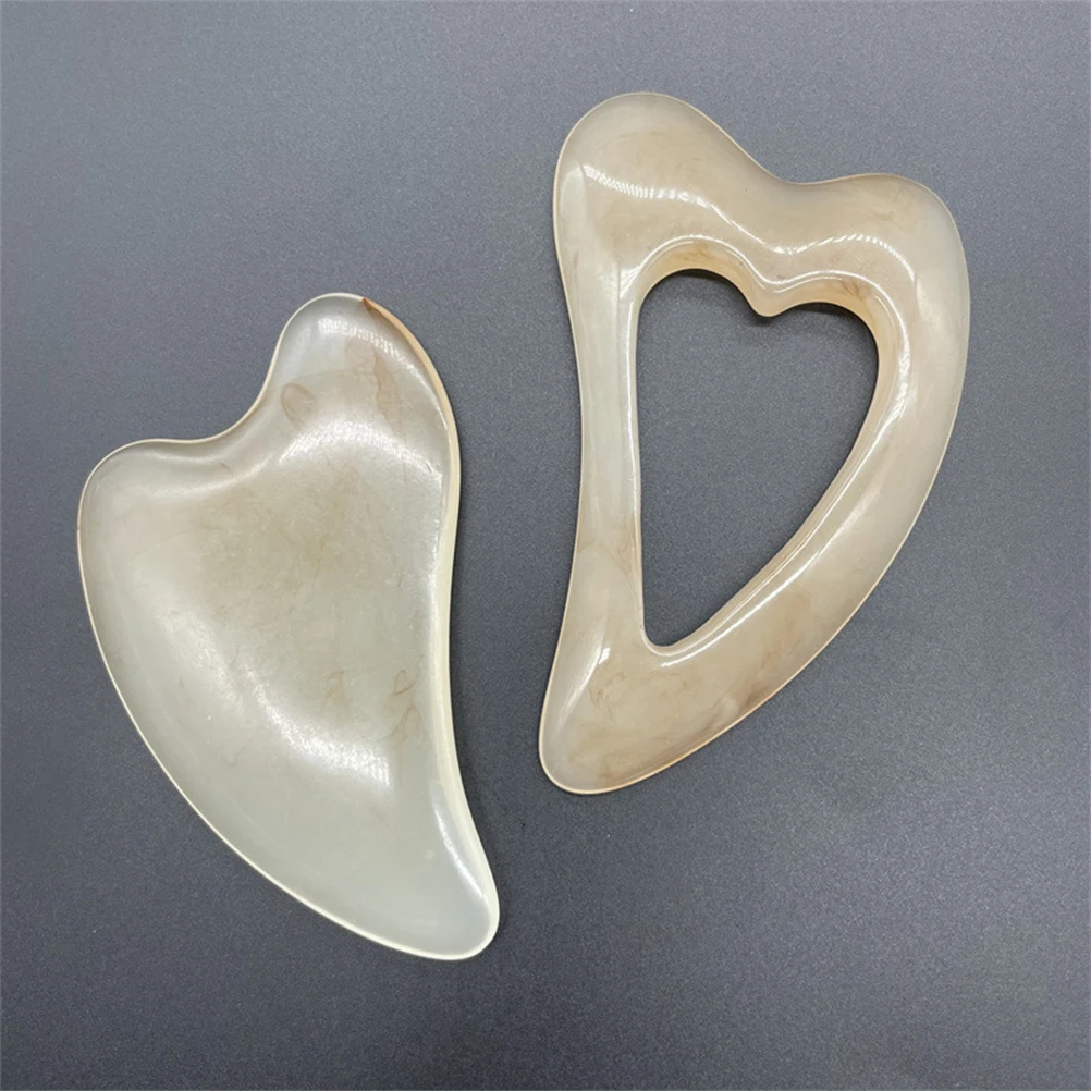 

Natural Resin Beeswax Hollow Heart-shaped Scraping Board Face Body Massage Anti-aging Scrapers Tools For Face Neck Back Body