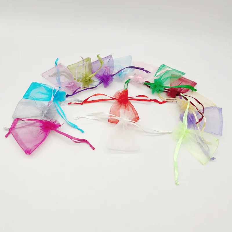 Маленький сетчатый подарочный пакет из органзы свадебная упаковка сумки для