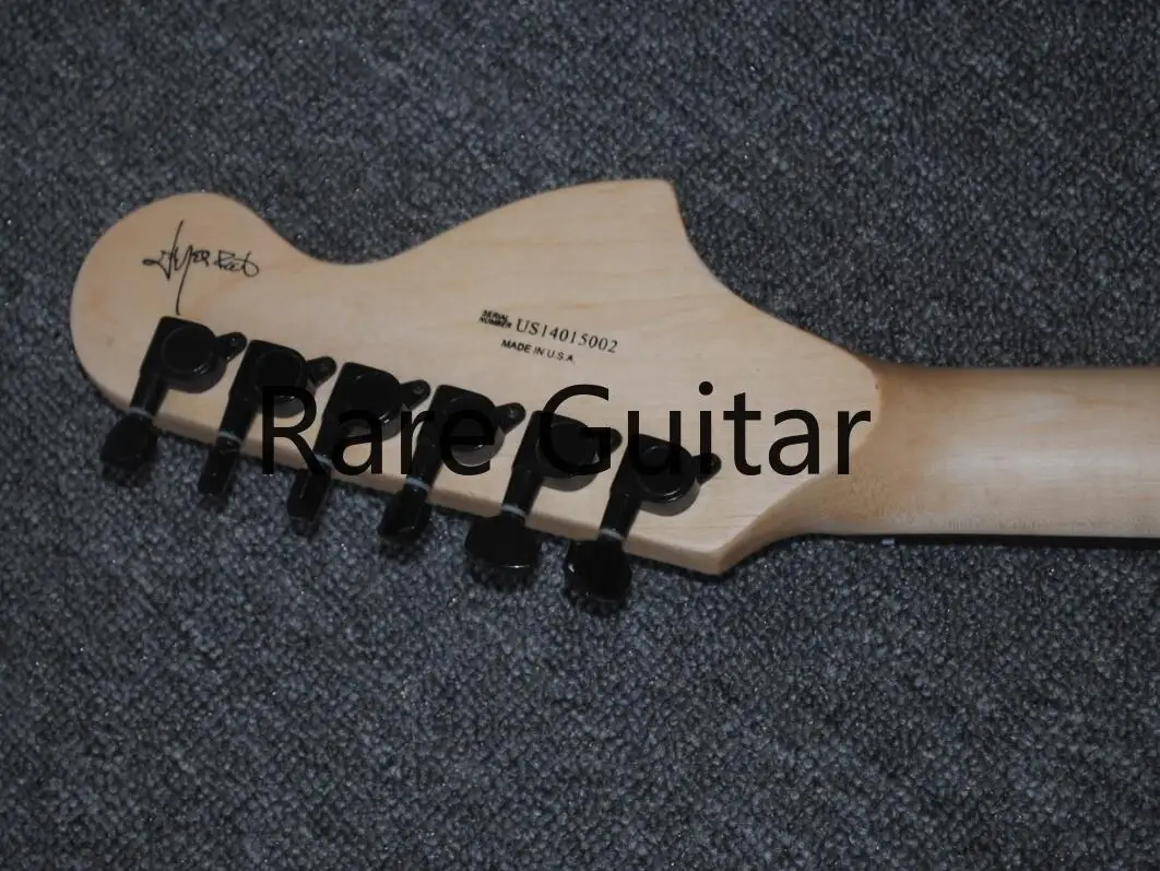 Пользовательский магазин Jim Root Подпись матовая черная электрогитара Strat большая