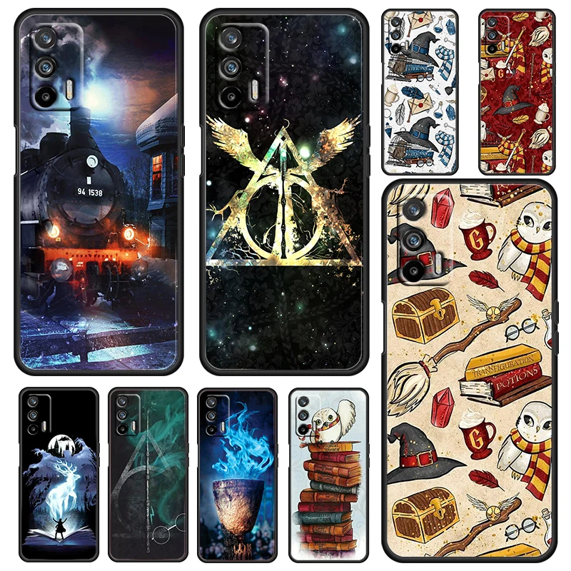 

Cartoon Potters Wand HP For OPPO Realme GT Explorer Master Neo Flash Edition C21 C20 C15 C11 C3 Soft Black Phone Fundas