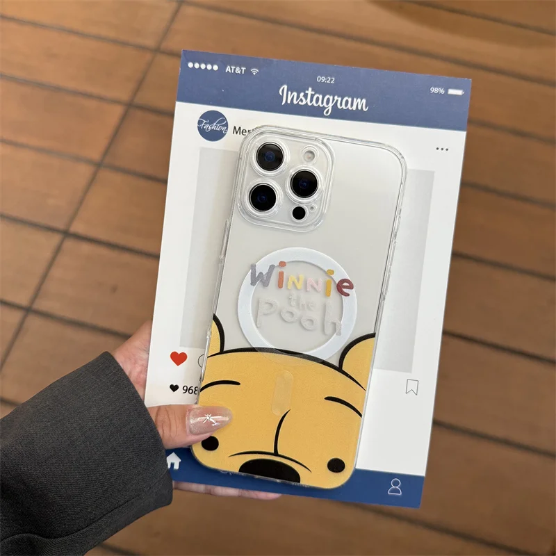 Милый чехол Eeyore Winnie the Pooh Tigger из ТПУ Magsafe с беспроводной зарядкой для iPhone 11 12 13 14 15 16