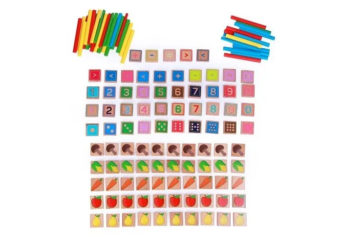 Деревянная игрушка Lucy & Leo Арифметический счет (135 элементов 40 цветных | Игрушки и