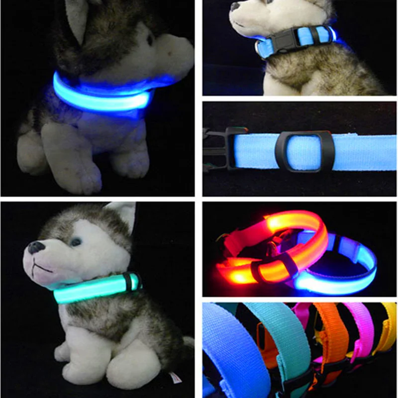 

LED Glowing Dog Collar Night Anti-Lost Dog Light Harness Adjustable Flashing Recharge Luminous Collar for Small Dog Pet Supplie