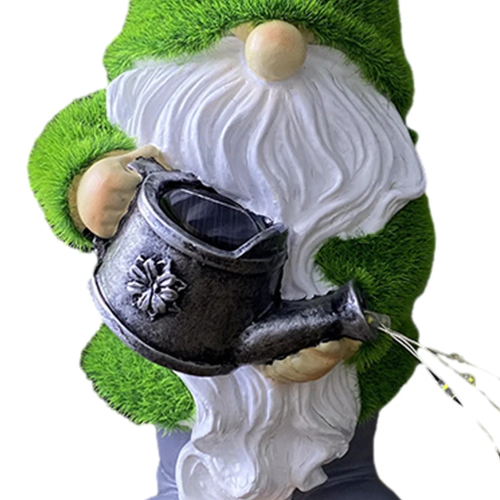 Миниатюрная Фигурка Чайника Гнома На Солнечной Энергии Водостойкая Полимерная