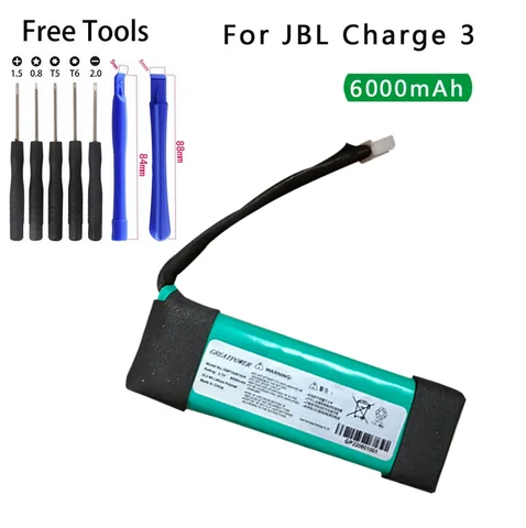 GSP1029102A для JBL Charge 3 charge3 battery 3,7 V 6500mAh Bateria для JBL speaker Charge 3 charge3 с Teardown tool