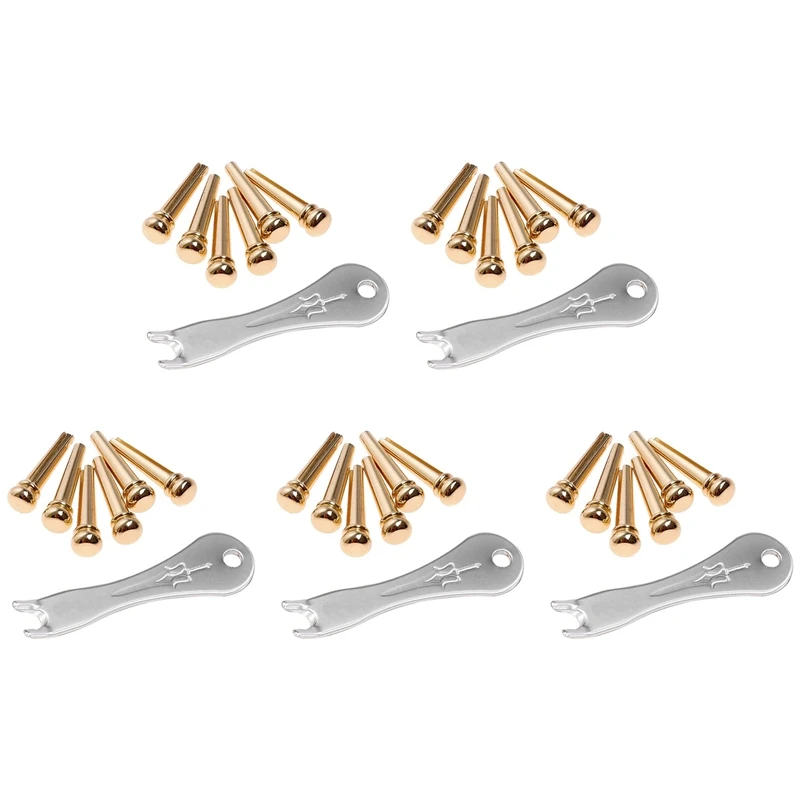 

Guitar Bridge Pins 30Pcs Brass Endpin For Acoustic Guitar With Guitar Bridge Pin Puller
