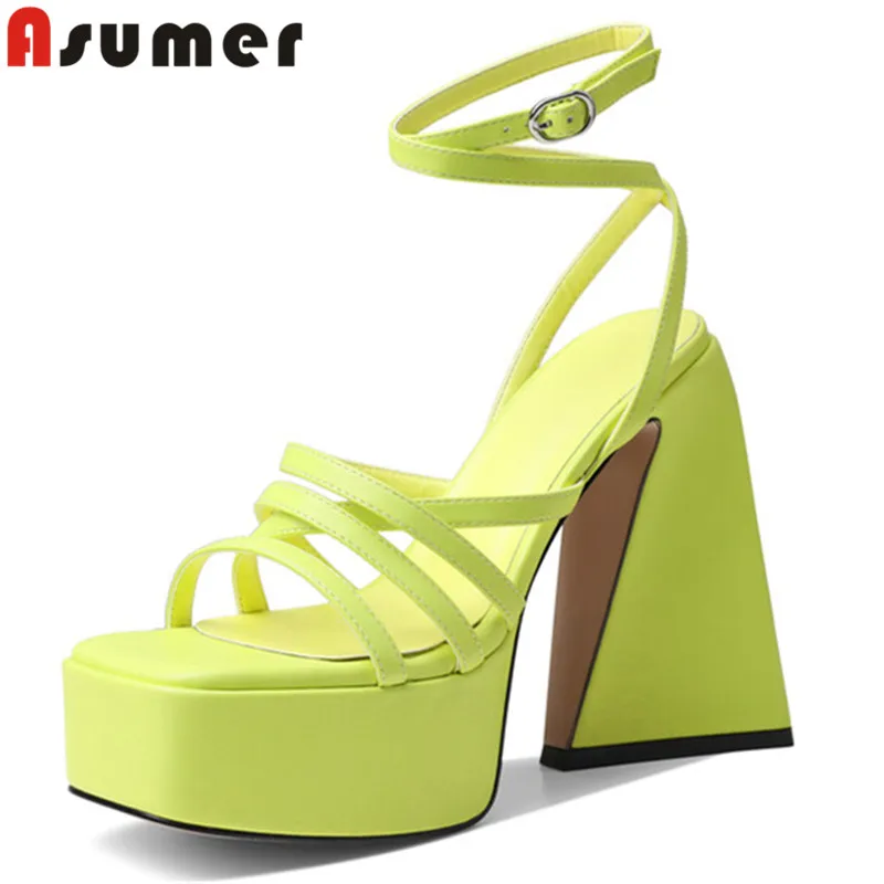 

Женские сандалии из микрофибры на платформе, Размеры 35-43