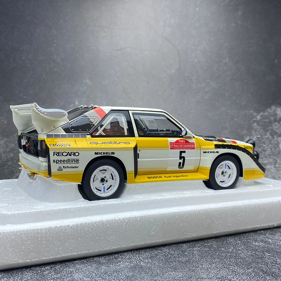 AUTOART 1/18 Audi Sport Quattro S1 ралли Сан Ремо 1985 #5 модель автомобиля статический дисплей