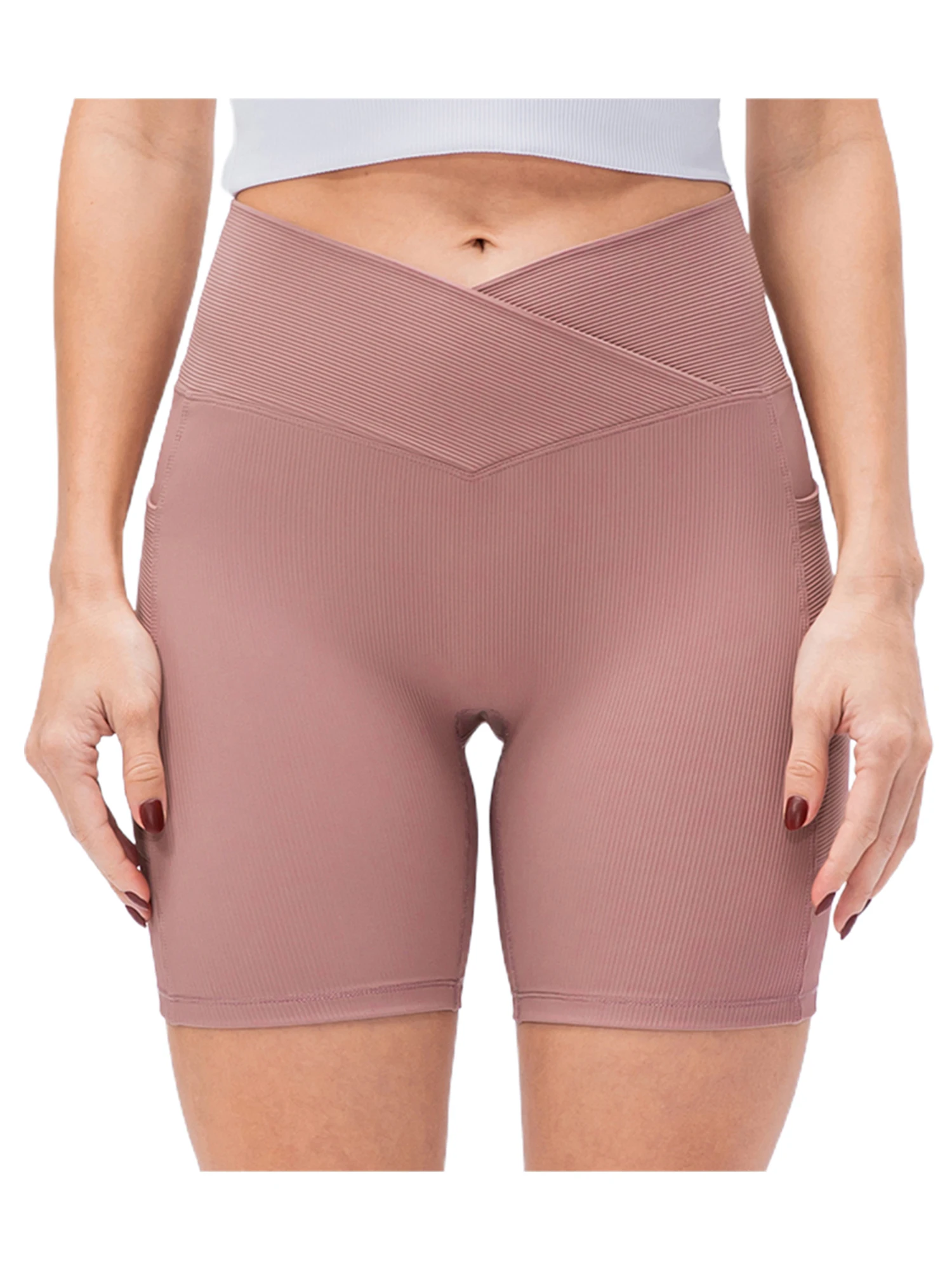 

Ribbed Butt Lifting gym leggings High Waist Yoga Pants with pocket Workout Leggings for Women