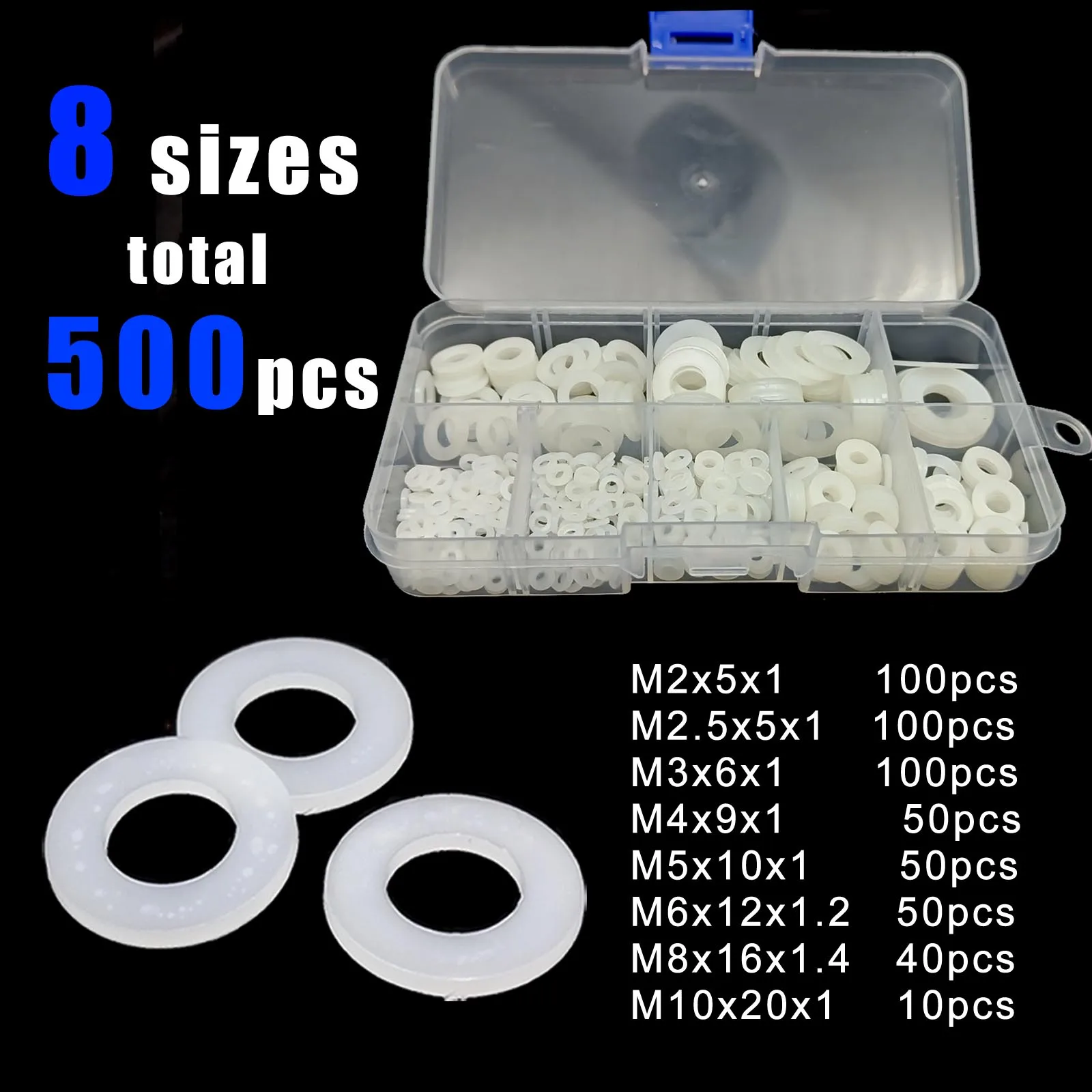 

Набор нейлоновых шайб HZYUEGOU M2-M8