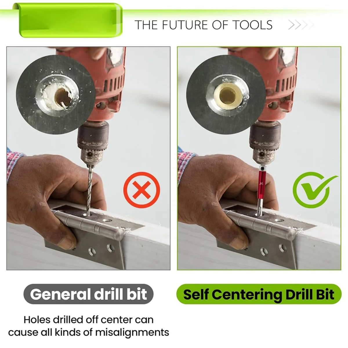 Набор самоцентрирующихся сверл 1/4-дюймовый шестигранный хвостовик набор