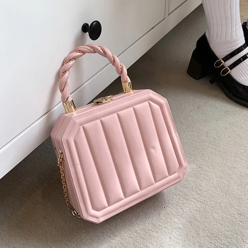 

New Luxury Mini Box PU Leather Crossbody Sling Bags for Women 2022 Trendy Lady Totes Fashion Ladies Shoulder Handbags and Purses