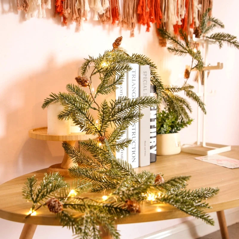 Реалистичная гирлянда из сосновых игл для украшения рождественской вечеринки 2