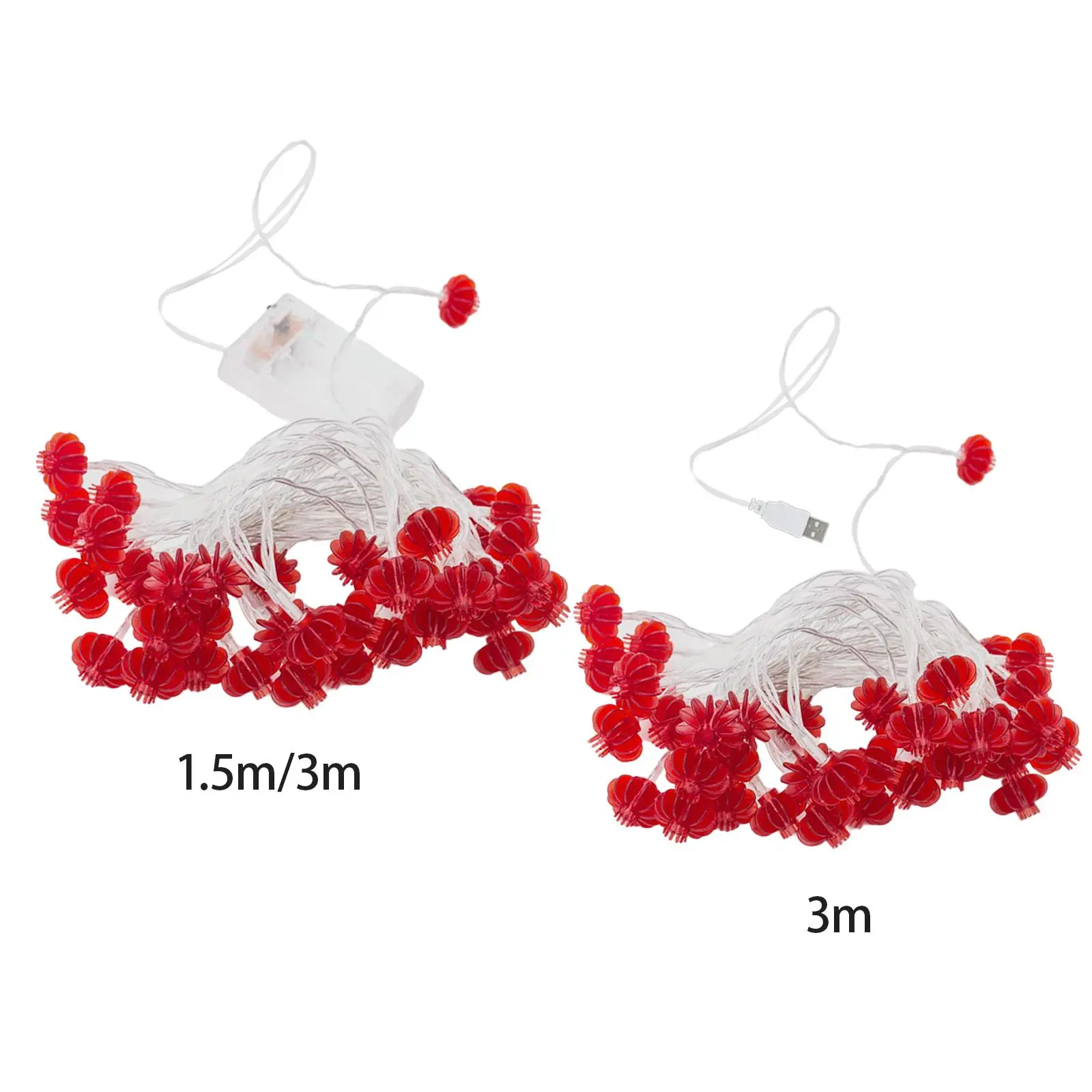 

Светодиодная гирсветильник с красным фонариком, подвесная китайская сказочная лампа из медной проволоки для Рождества, свадьбы, вечеринки,...