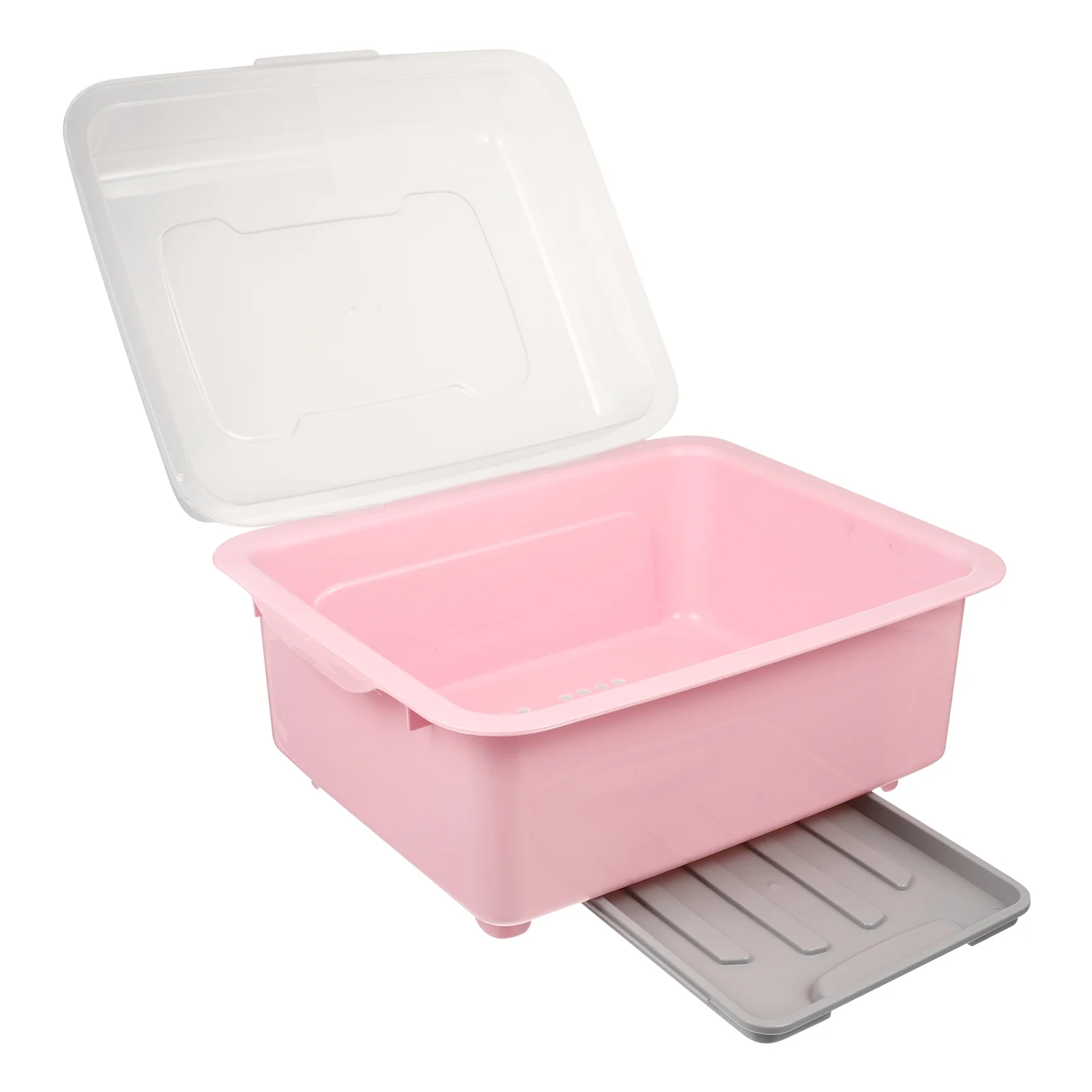 

1pc Cutlery Storage Case Plastic Bowl Dish Chopstick Dustproof Storage Box