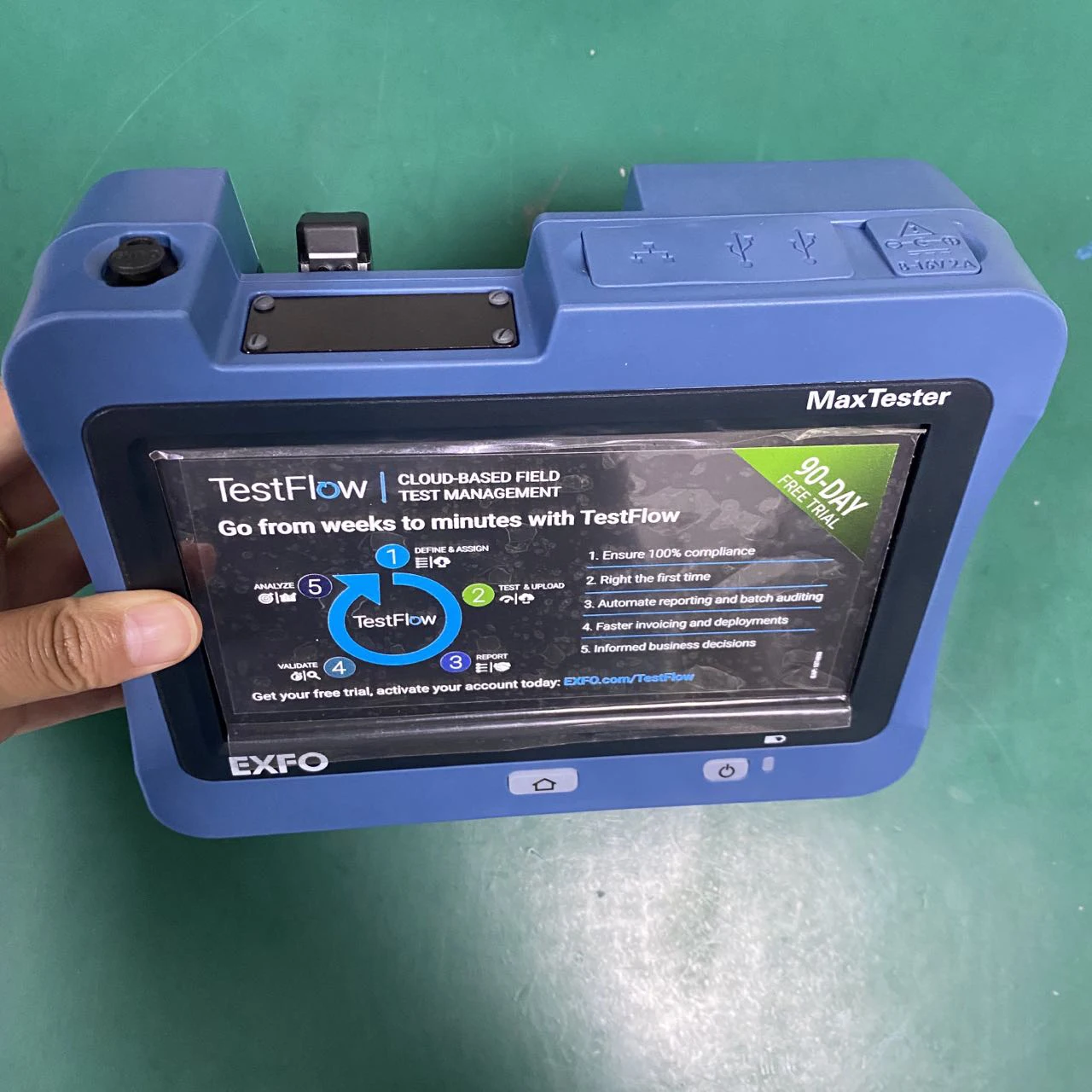 EXFO Max-710b-M1 OTDR 1310/1550nm Wavelength 30/28dB Multi-Languages MaxTester