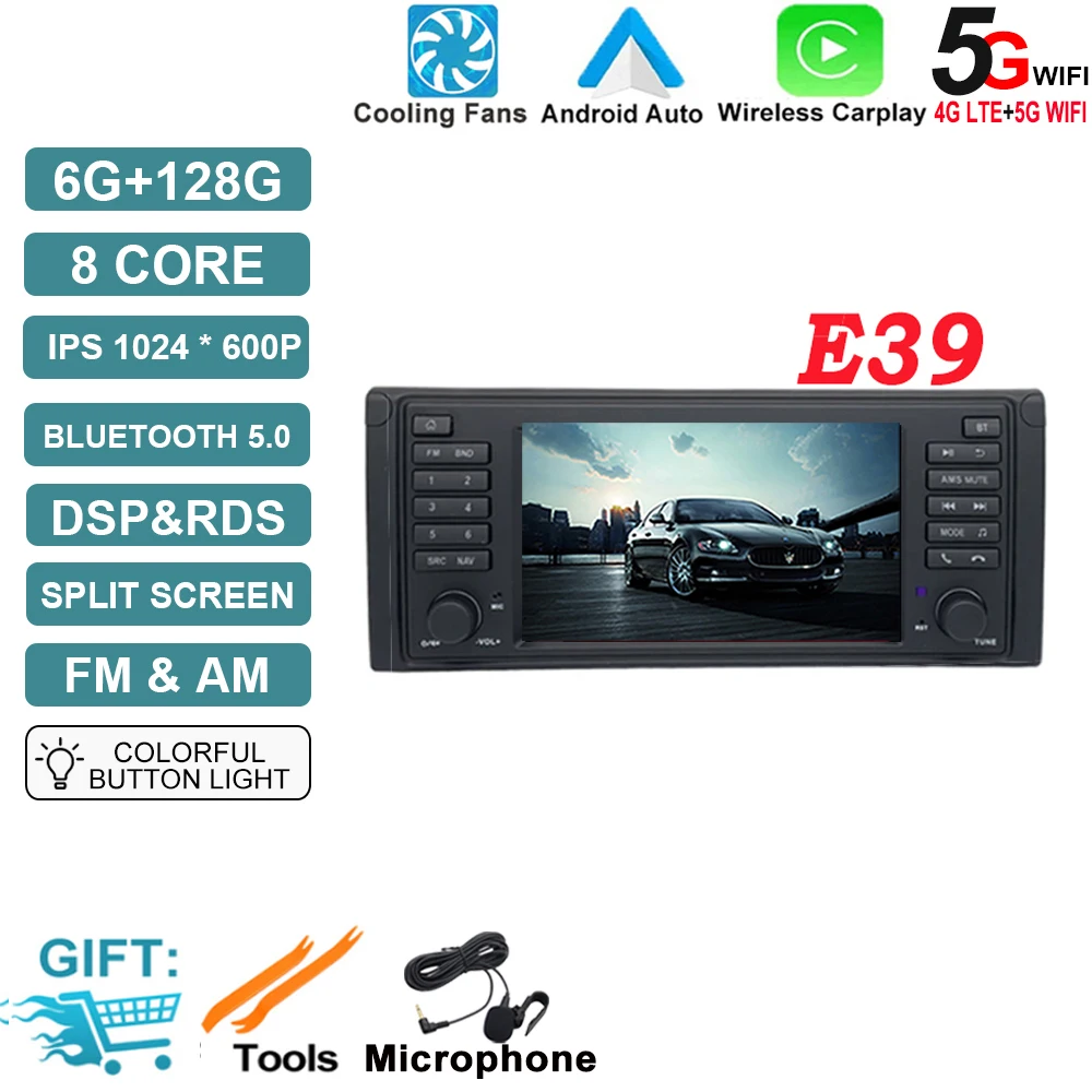 

ОС Android Авто Радио GPS-навигация для BMW X5 E53 5 серии E39 M5 1996-2007 DSP Автомобильный мультимедийный плеер Стерео WIFI Вентилятор охлаждения