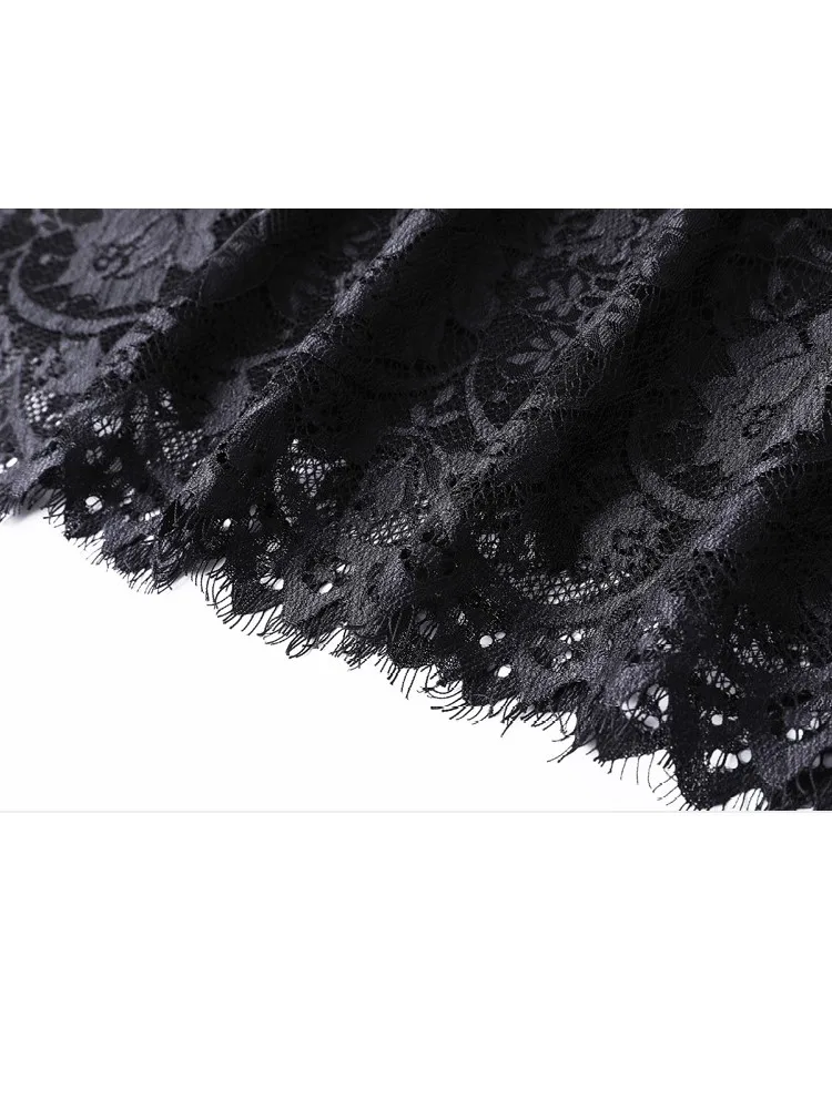 Модные женские летние платья с коротким рукавом элегантная кружевная одежда в