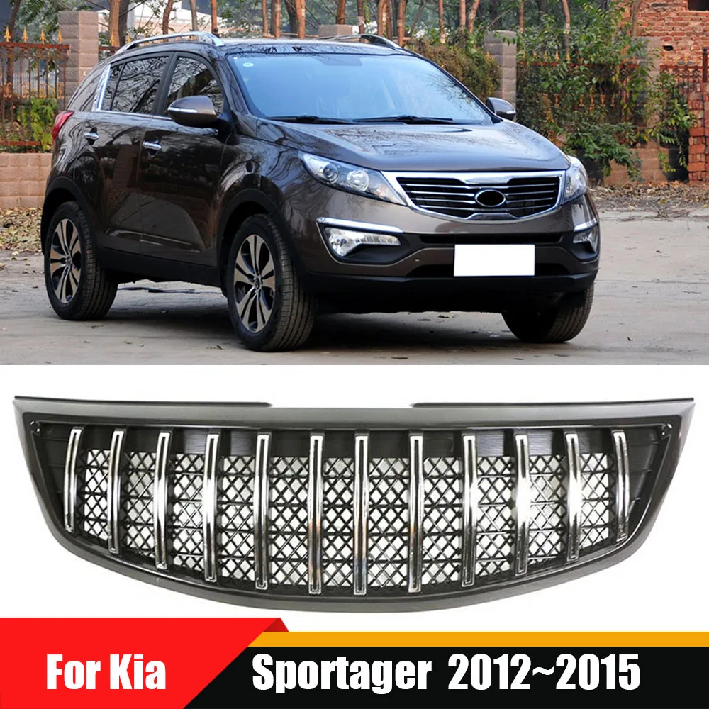 

Top Quality Auto Front Grille Racing Grill Cover Radiator Grille Bumper Mask Trims For Kia Sportager 2012~2015