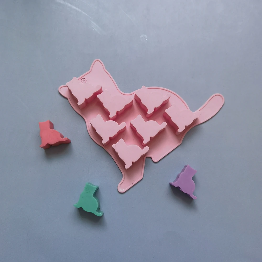 

1PC 7 Mini Cat Chocolate Silicone Mold DIY Chocolate Cookies Candy Cookies Dessert Pastry Baking Tool