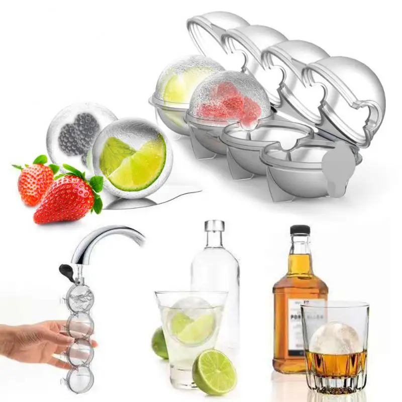 

Whisky Cocktail Vodka Ice Cream Maker Tool Round Ball Ice Mould Articles Bar Party Kitchen Makers Ice Hockey Mold