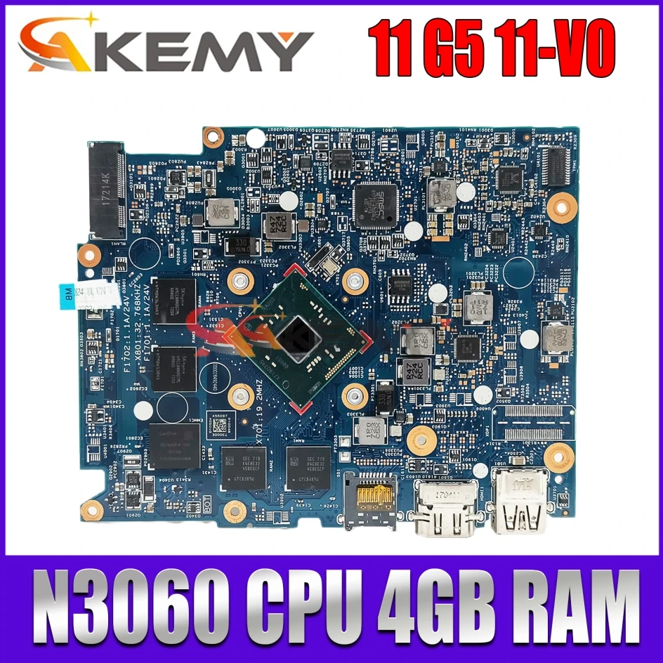 

FOR HP Chromebook 11 G5 11-V0 laptop motherboard with N3060 CPU 4GB RAM 16GeMMC 900042-001 100% Tested