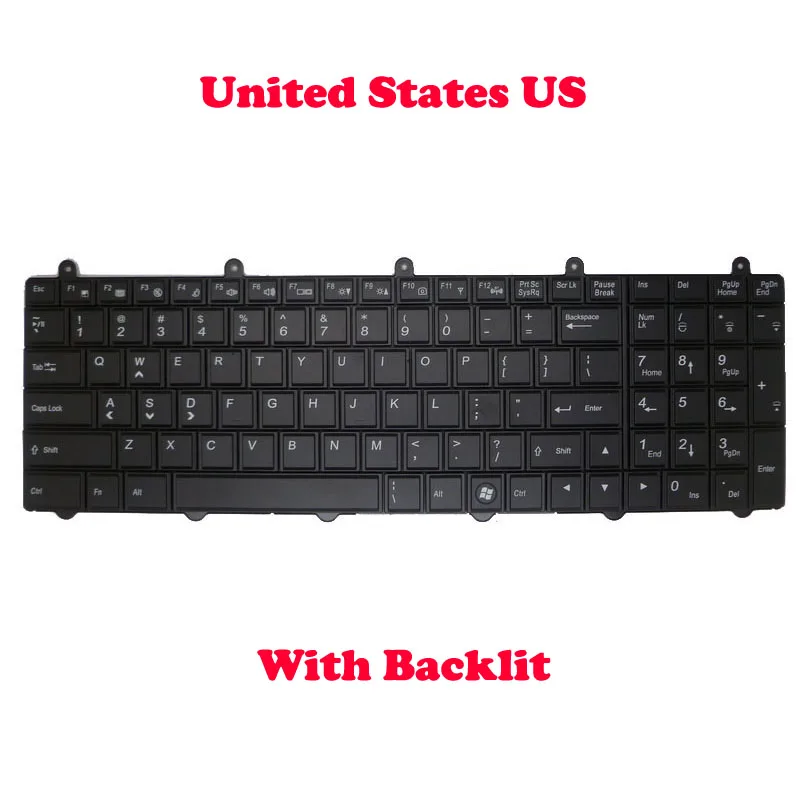 Ноутбук с подсветкой клавиатуры для AVADirect P377SM P377SM-A P170EM английский американский