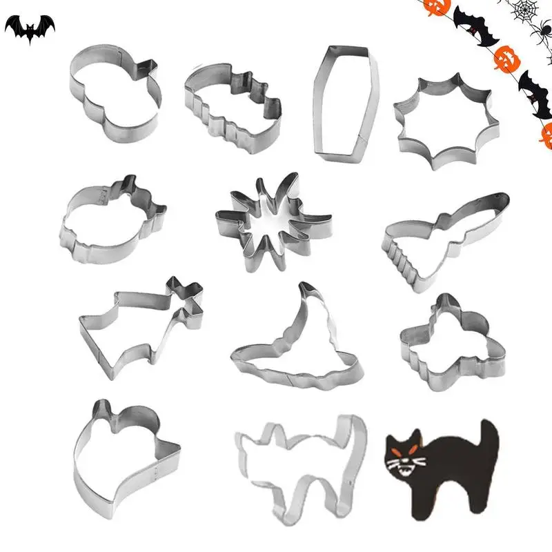 

Cookie Cutters Mold 12 Pieces Ghost Cookie Cutter Mold Set Halloween Cookie Cutters Set Large For Party Thanksgiving And Kitchen
