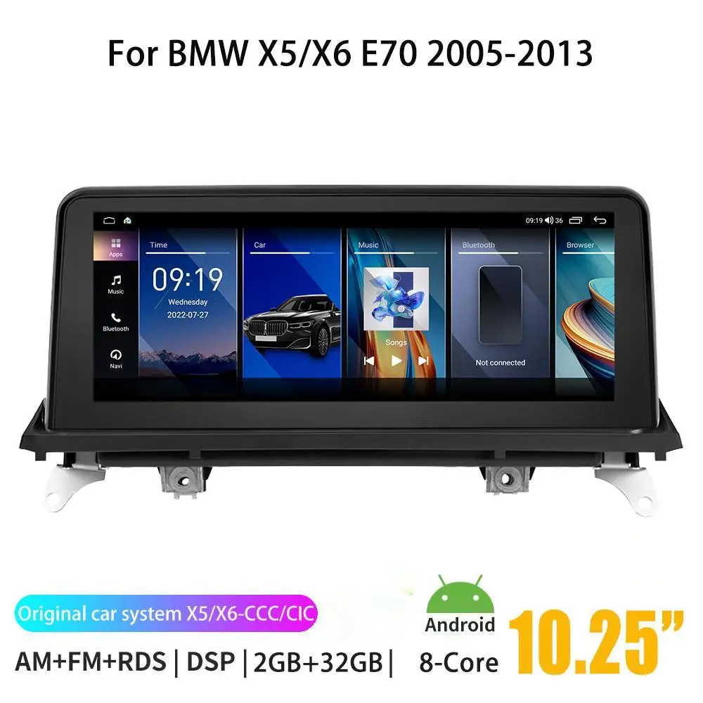 

Автомобильный видеоплеер Android авто для BMW X5/X6 E70 сенсорный экран автомобильный монитор Carplay мультимедийный плеер Speacker радио Navi Stereo