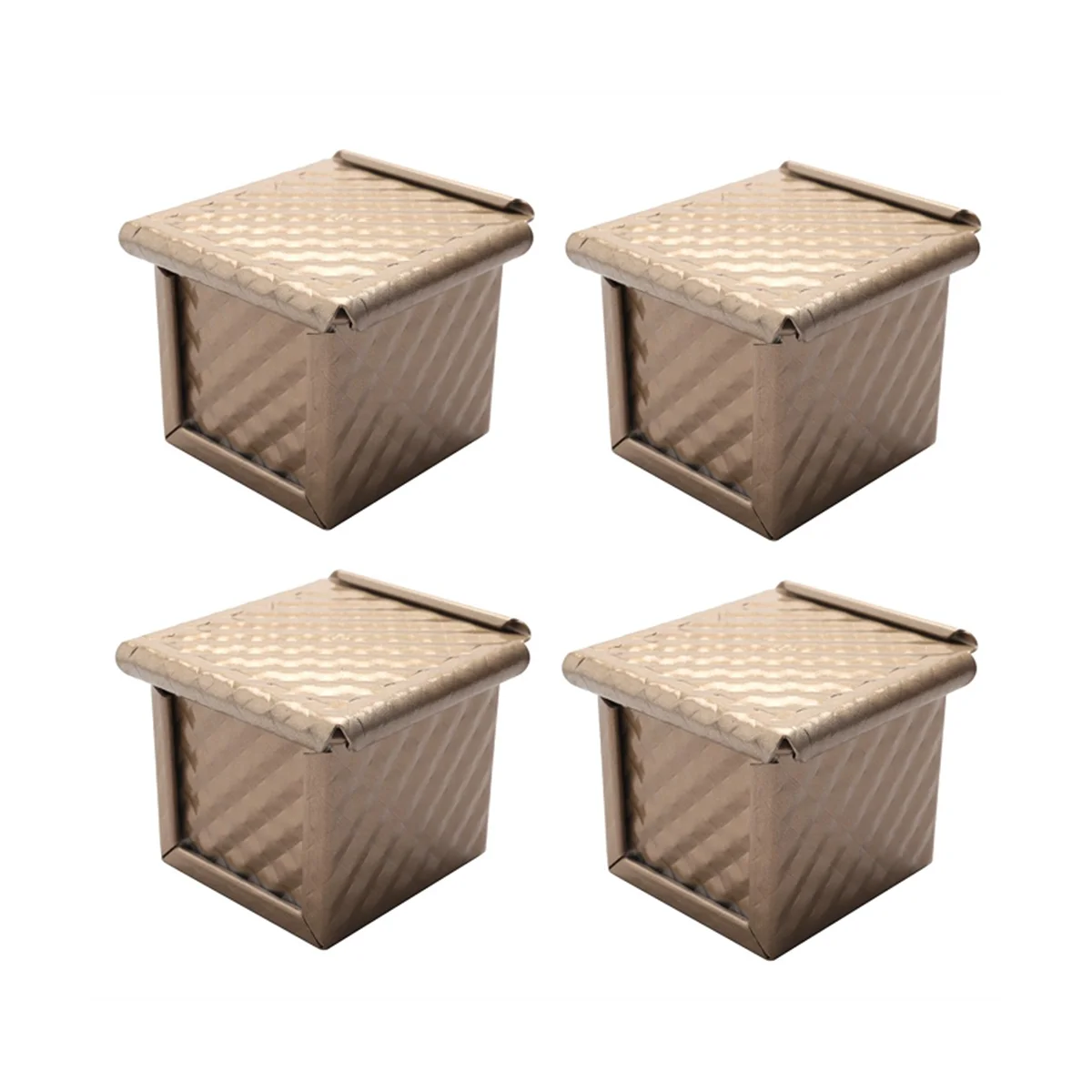 

Сковорода с крышкой, неприлипающая, искусственная, квадратная мини-коробка для тостов для домашнего выпечки, набор для идеальной выпечки, 4 шт.