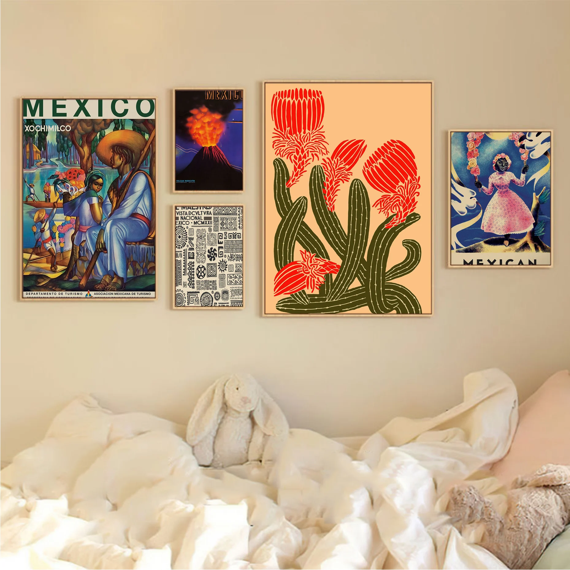 

El Maestro Art Painting Mexican Anime Posters Sticky Retro Kraft Paper Sticker DIY Room Bar Cafe Room Wall Decor