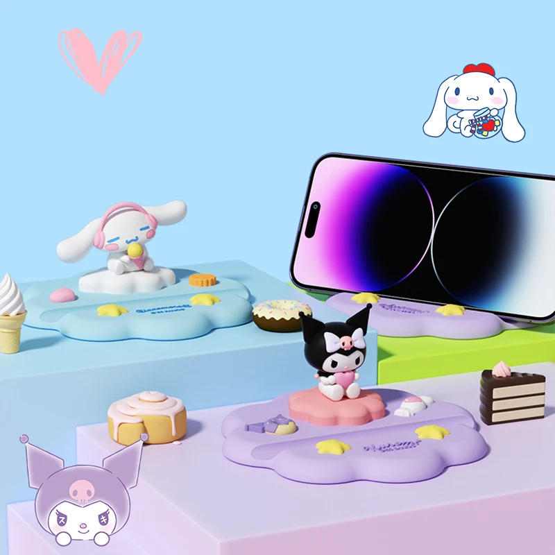 

Держатель для планшета Sanrioed, милые настольные украшения Kuromi Cinnamoroll, милые куклы, практичные изящные подарки для девочек