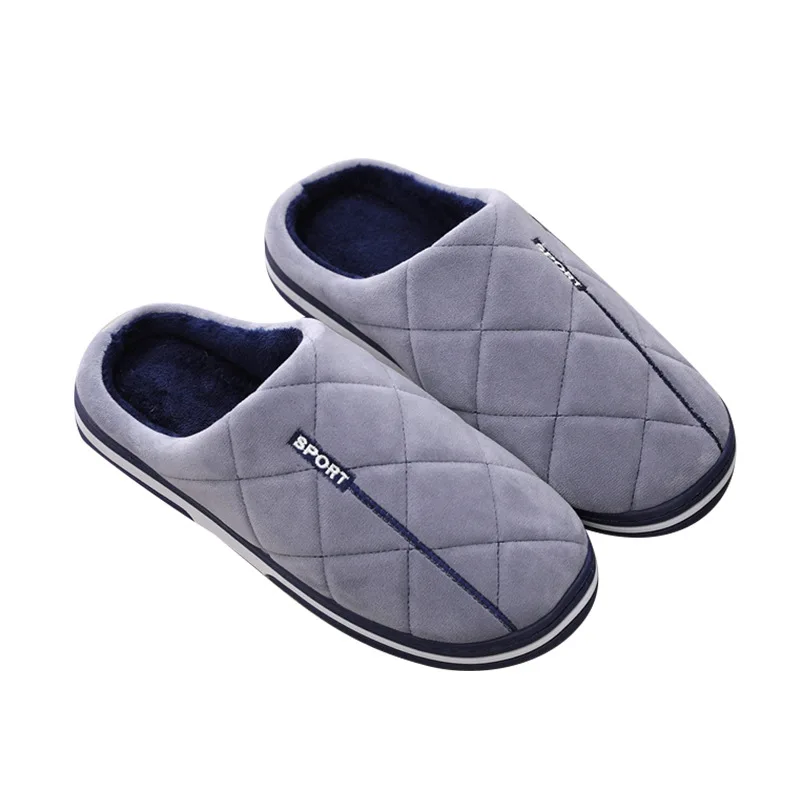 size 47 48 49 50 men autumn winter warm big size cotton slippers large size plus home bedroom casual shoes house indoor slides free global shipping