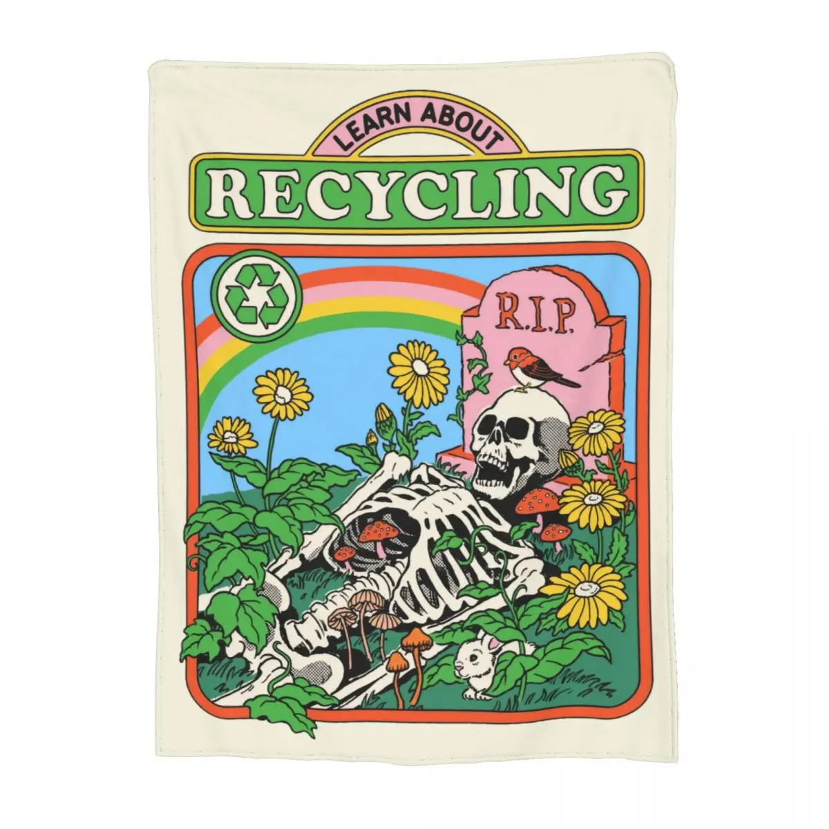 Забавный Череп карбоновый круг жизни перерабатываемое одеяло ностальгия темный