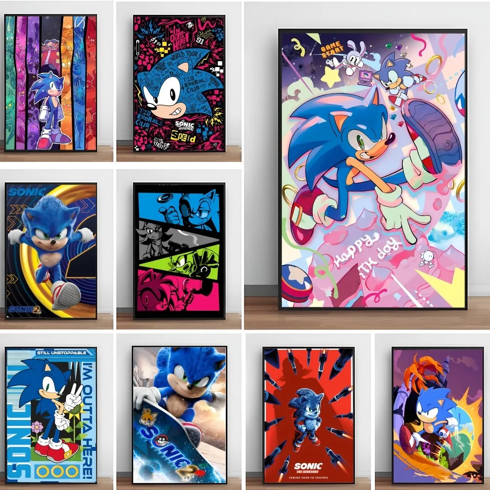 Game Poster Paper Print Home Living Room Bedroom Entrance Bar Cafe Art Painting Decoration S-Supersonic Sonic