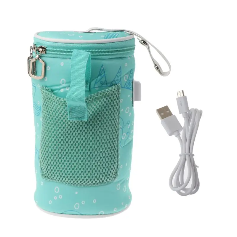 

USB Travel Mug Milk Water Warmer Baby Nursing Bottle Thermostat Heater Infant Bottle Insulation Cover Storage Bag 40JC