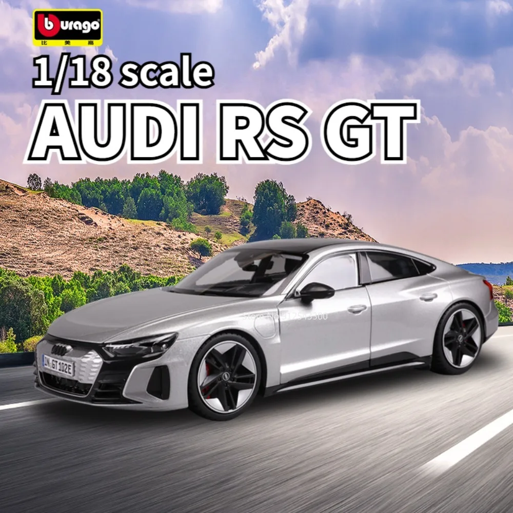 

Модель автомобиля Bburago 1/18 2022 AUDI RS GT, модель литая из сплава, модель в статическом масштабе, коллекционные игрушки для мальчиков, подарки на день рождения