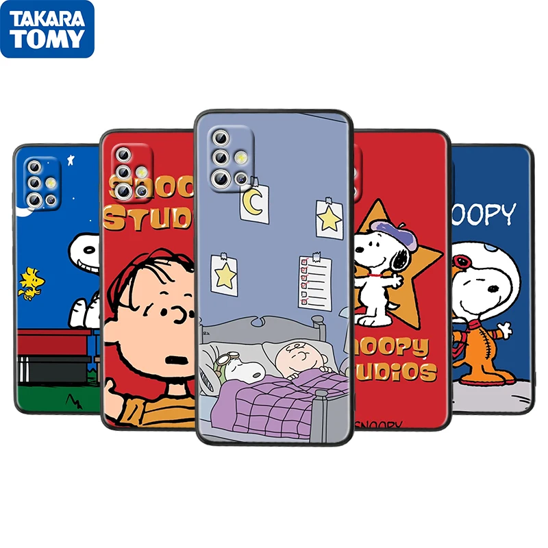 

Cute Snoopy Warm Puppy For Samsung Galaxy A52S A72 A71 A52 A51 A12 A32 A21S 4G 5G Fundas Soft Black Phone Case Capa Coque Cover