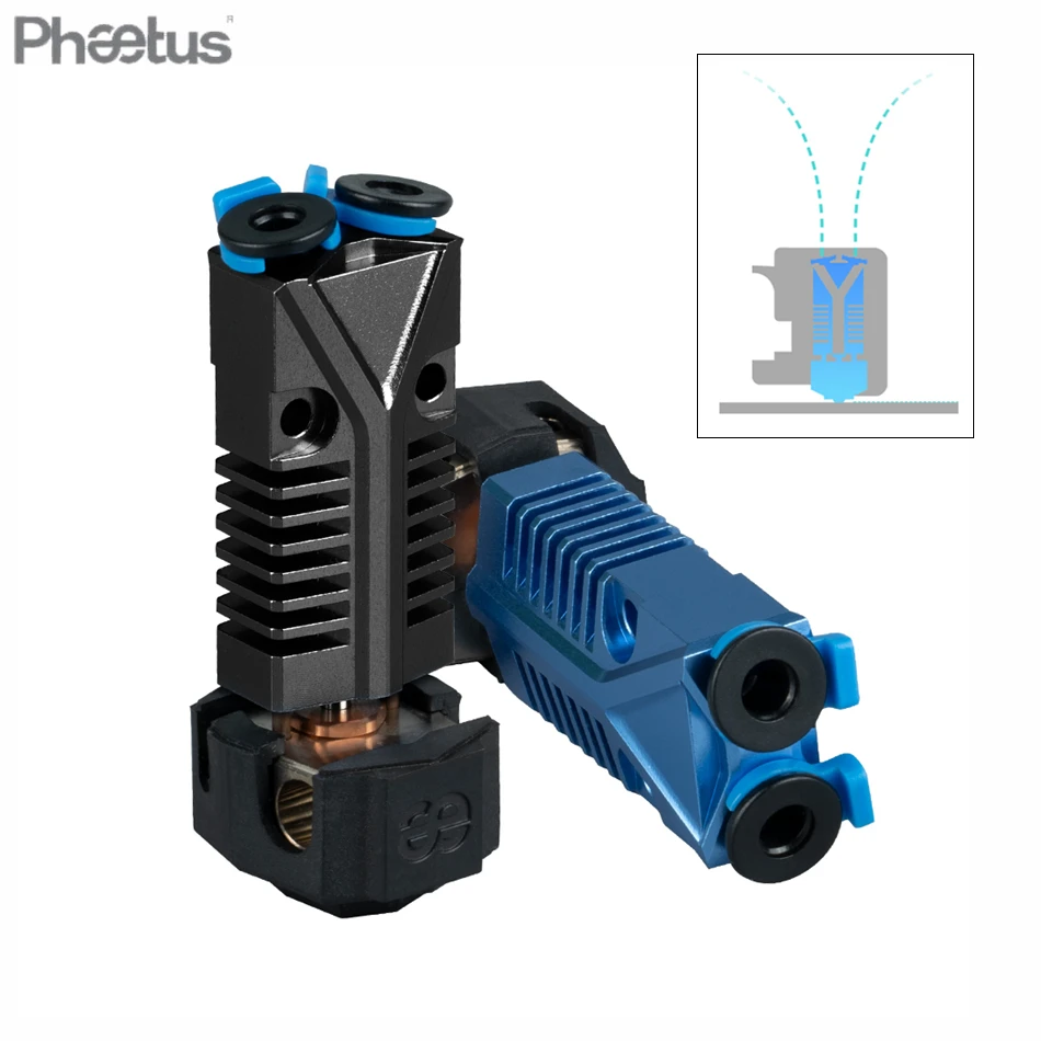 

Оригинальный Hotend Phaetus Tachi два в одном, высокотемпературная печать, двойная экструзия, смешивание цветов, Горячий Конец для Ender 3 5 Pro CR10