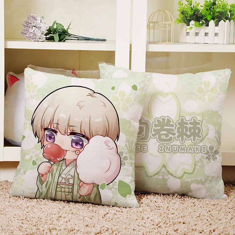 

Anime Jujutsu Kaisen Gojo Satoru Cartoon Square Throw Pillow Cosplay Japanese Game Siesta Short Plush Sofa Cushion Gifta MZ