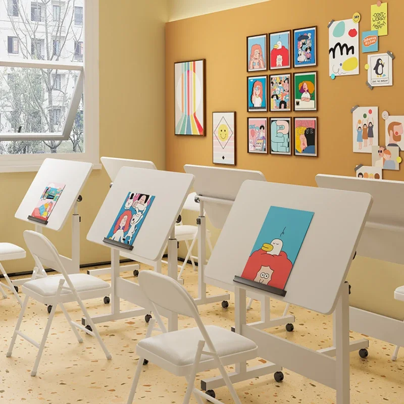 Стол для рисования Детский класс учебников Художественное обучение Складной